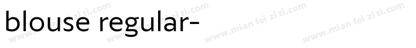 blouse regular字体转换
